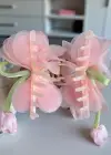Pembe Renk Lale Figürlü Mandal  Toka