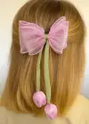Pembe Renk Lale Figürlü Otomat Toka
