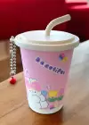 Pembe Renk Milkshake Figürlü Anahtarlık Detaylı Kutulu Islak Mendil