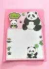 Pembe Renk Panda Figürlü Yapışkanlı Not Kağıdı