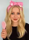Pembe Renk Saç Bandı Ve Tarak Set