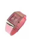 Pembe Renk Silikon Kordonlu Çelik Kadın Saat