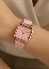 Pembe Renk Silikon Kordonlu Kadın Saat