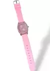Pembe Renk Silikon Kordonlu Kadın Saat