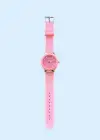 Pembe Renk Silikon Kordonlu Kadın Saat