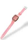 Pembe Renk Silikon Kordonlu Kadın Saat