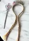 Pembe Renk Taç Asa Frozen Elsa Set