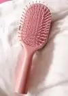Pembe Renk Taş Ve İnci Detaylı Saç Tarama Fırçası/ Tarak