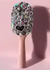 Pembe Renk Taş Ve Love Yazılı Saç Tarama Fırçası/ Tarak