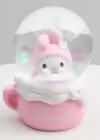Pembe Renk Tavşan Figürlü Işıklı Kar Küresi
