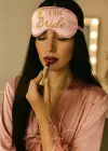 Pembe Renk Team Bride Yazılı Saten Uyku Bandı