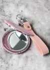 Pembe Renk Unicorn Figürlü Cep Aynası/ Anahtarlık