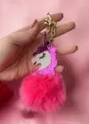 Pembe Renk Unicorn Figürlü Peluş Anahtarlık