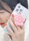 Pembe Renk Vantuzlu Beşgen Telefon Tutucu