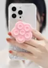 Pembe Renk Vantuzlu Beşgen Telefon Tutucu
