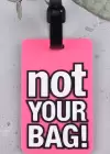 Pembe Renk Yazı Detaylı Bavul Kartlığı