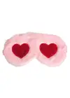 Pembe Ve Kırmızı Renk Kalp Figürlü Peluş Uyku Bandı