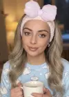 Pembe Ve Lila Renk Kurdele Figürlü Peluş Saç Bandı