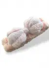 Pembe Ve Lila Renk Kurdele Figürlü Peluş Saç Bandı
