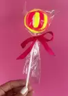 Pembe Ve Sarı Renk Lolipop Figürlü Lastik Toka Set