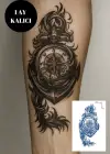 Pusula Figürlü 12 Saat Sonra Kararan Geçici Orta Dövme Tattoo