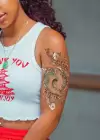 Saat ve Balık Geçici Dövme Tattoo