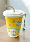 Sarı Renk Milkshake Figürlü Anahtarlık Detaylı Kutulu Islak Mendil