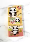Sarı Renk Panda Figürlü Yapışkanlı Not Kağıdı
