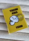 Sarı Renk Tokum Ama Yerim Yazılı Mini Defter