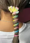 Sarı Renk Unicorn Figürlü Yaylı Spiral Toka