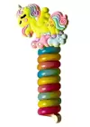 Sarı Renk Unicorn Figürlü Yaylı Spiral Toka