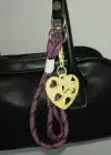 Sarı Ve Mor Renk Kalp Figürlü Çanta Charm/ Anahtarlık