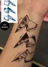Şimşek Figürlü 12 Saat Sonra Kararan Geçici Orta Dövme Tattoo