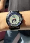 Siyah Renk Deri Kordonlu Çelik Erkek Saat