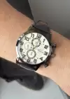 Siyah Renk Deri Kordonlu Çelik Erkek Saat