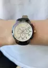 Siyah Renk Deri Kordonlu Çelik Erkek Saat