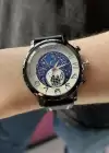 Siyah Renk Deri Kordonlu Çelik Erkek Saat