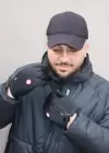 Siyah Renk Dokunmatik Rüzgar Geçirmez Kaymaz Eldiven