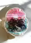 Siyah Renk Donut Figürlü Perma Paket Lastik Toka