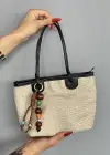 Siyah Renk Hasır Kadın Çanta