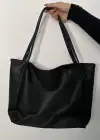 Siyah Renk Kadın Deri Çanta