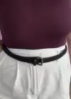Siyah Renk Kadın Hasır Kemer