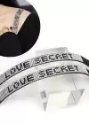 Siyah Renk Love Secret Yazılı Taş Detaylı Sütyen Askısı