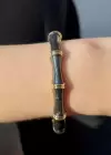 Siyah Renk Mineli Kelepçe Bileklik