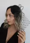 Siyah Renk Nikah Şapkası / Vualet Şapka