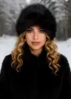 Siyah Renk Peluş Şapka