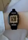 Siyah Renk Silikon Kordonlu Kadın Saat
