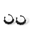 Siyah Renk Taş Detaylı Ear Cuff (Çift)