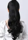 Siyah Renk Tokalı Dalgalı At Kuyruğu Saç (Zeynep)