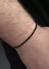 Siyah Renk Zincir Detaylı Erkek Çelik Bileklik